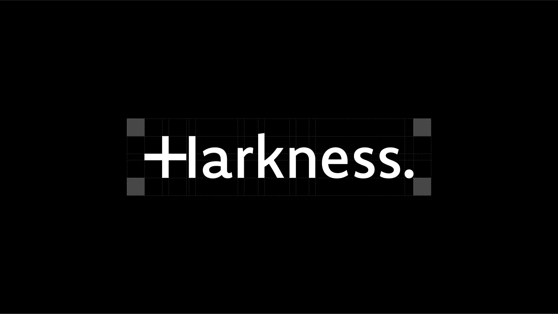 Harkness Logo with guides