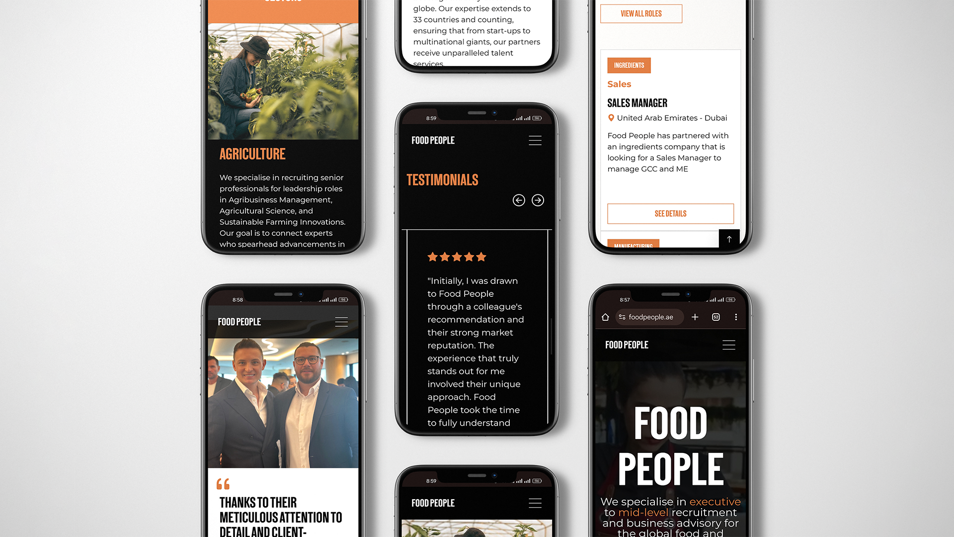 Food People Static Phone Portfolio